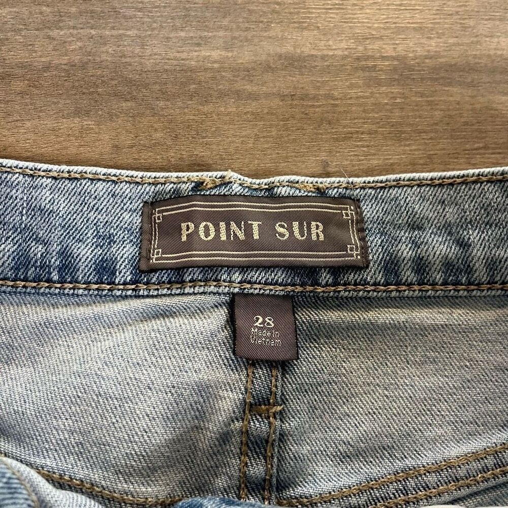 Point Sur by J Crew High Rise Slim Boyfriend Distressed Jean Women 28 - Picture 3 of 6